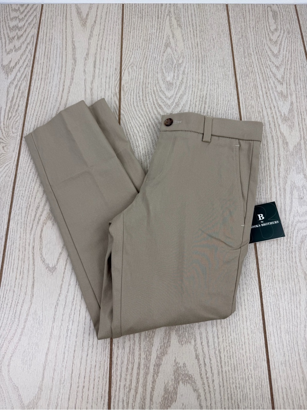 B by Brooks Brothers Boys Bbolden Dress Pants Slacks 8R Tan $75 Kids